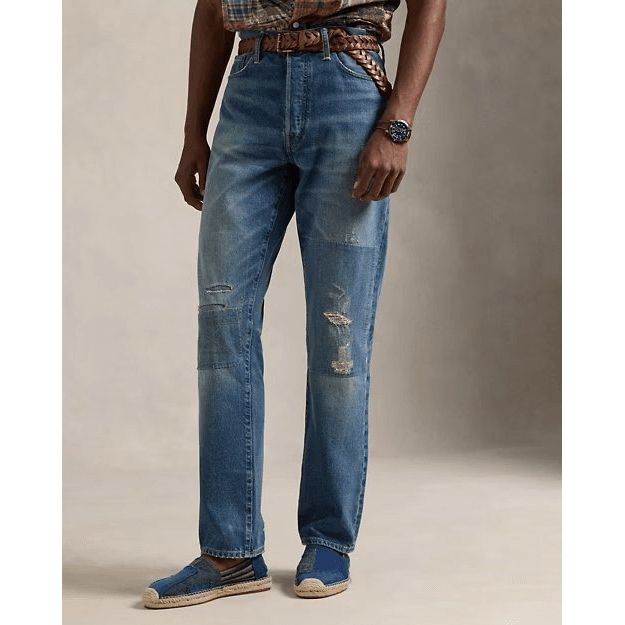 RALPH LAUREN Heritage Straight Distressed Jean