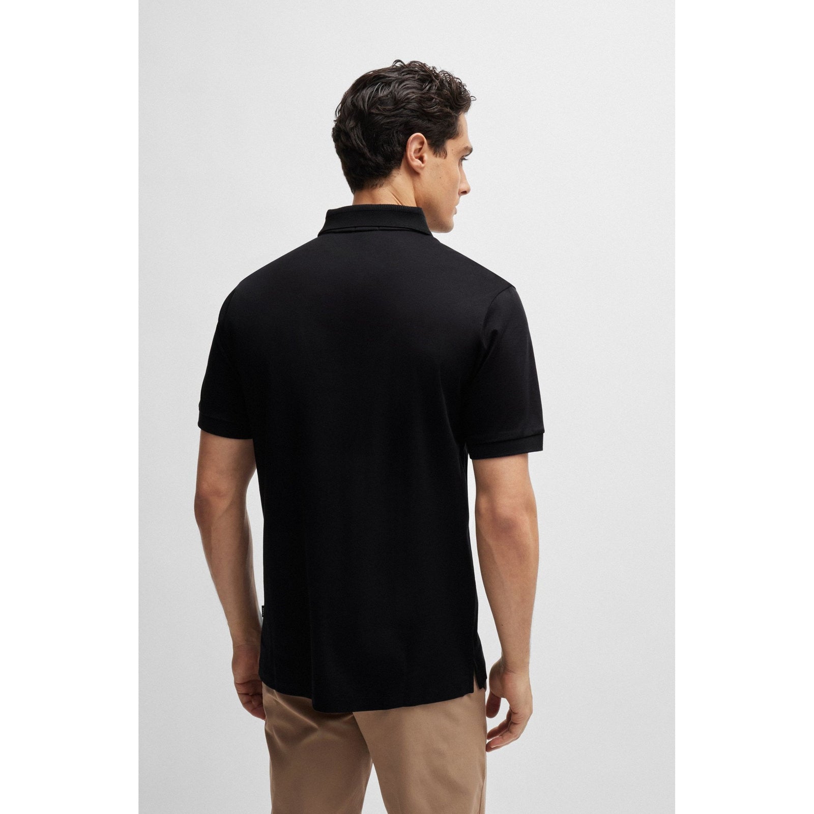 BOSS MERCERIZED-COTTON SLIM-FIT POLO SHIRT WITH ZIP NECK - Yooto