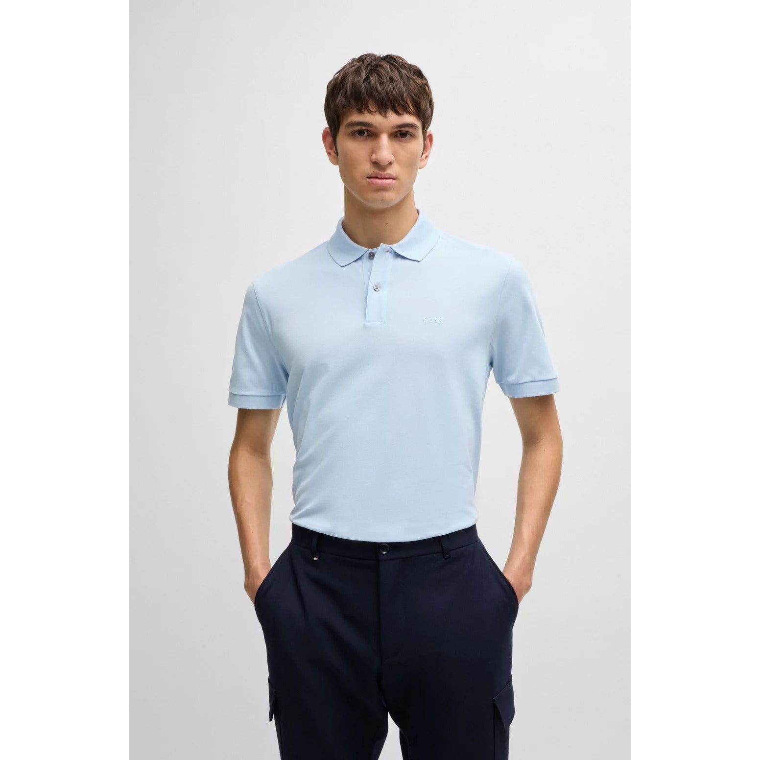 BOSS PALLAS REGULAR-FIT POLO SHIRT IN COTTON