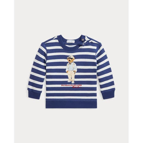 Load image into Gallery viewer, RALPH LAUREN Striped Polo Bear Fleece Sweatshirt
