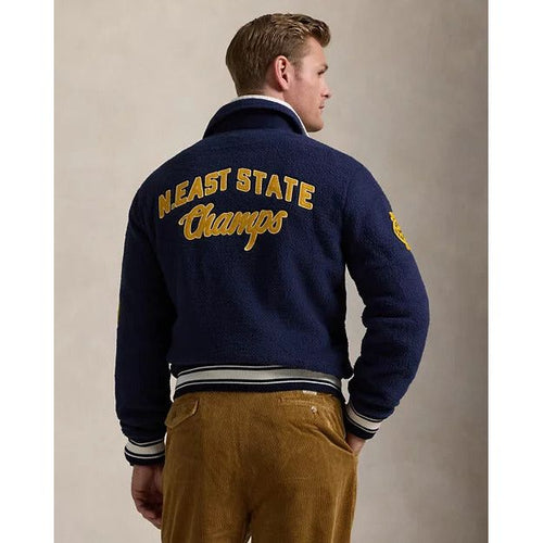 Load image into Gallery viewer, RALPH LAUREN Pile Fleece Letterman Jacket
