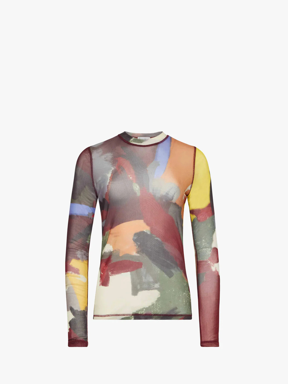 JW Anderson 'ABSTRACT' PRINT - SHEER LONG SLEEVE TOP