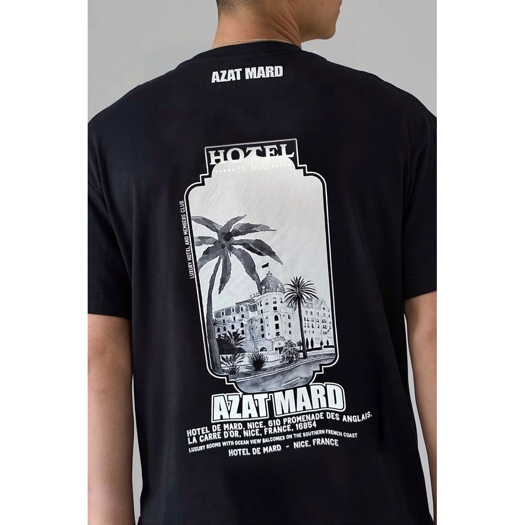 AZAT MARD HOTEL DE MARD BLACK T-SHIRT