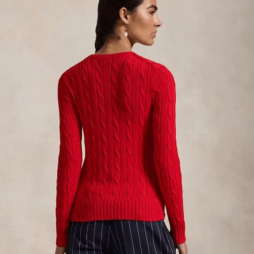 Load image into Gallery viewer, RALPH LAUREN Cable-Knit Cotton Crewneck Jumper
