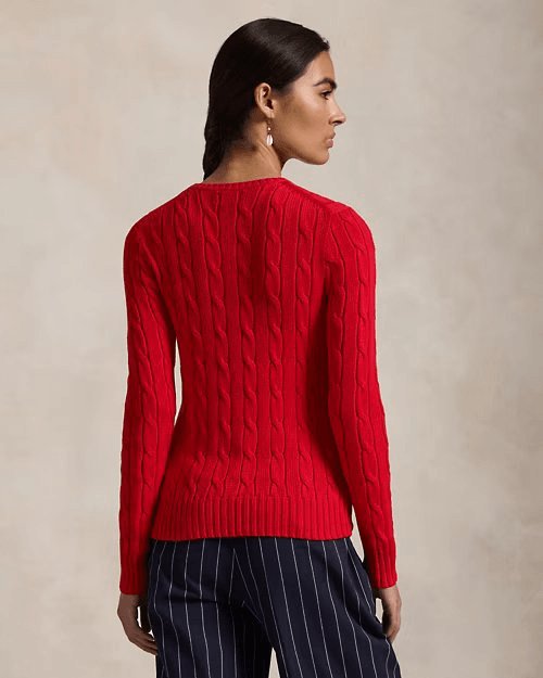 RALPH LAUREN Cable-Knit Cotton Crewneck Jumper