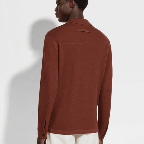 Load image into Gallery viewer, ZEGNA BRICK RED WOOL SHIRT
