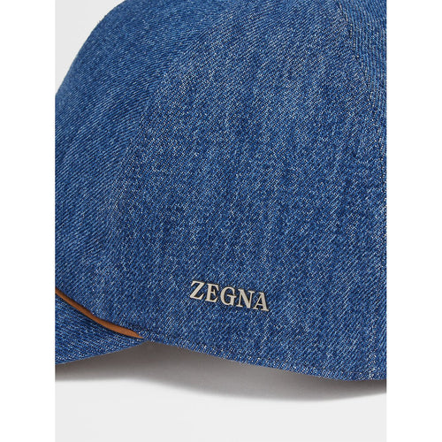 Load image into Gallery viewer, ZEGNA DENIM COTTON BASEBALL CAP
