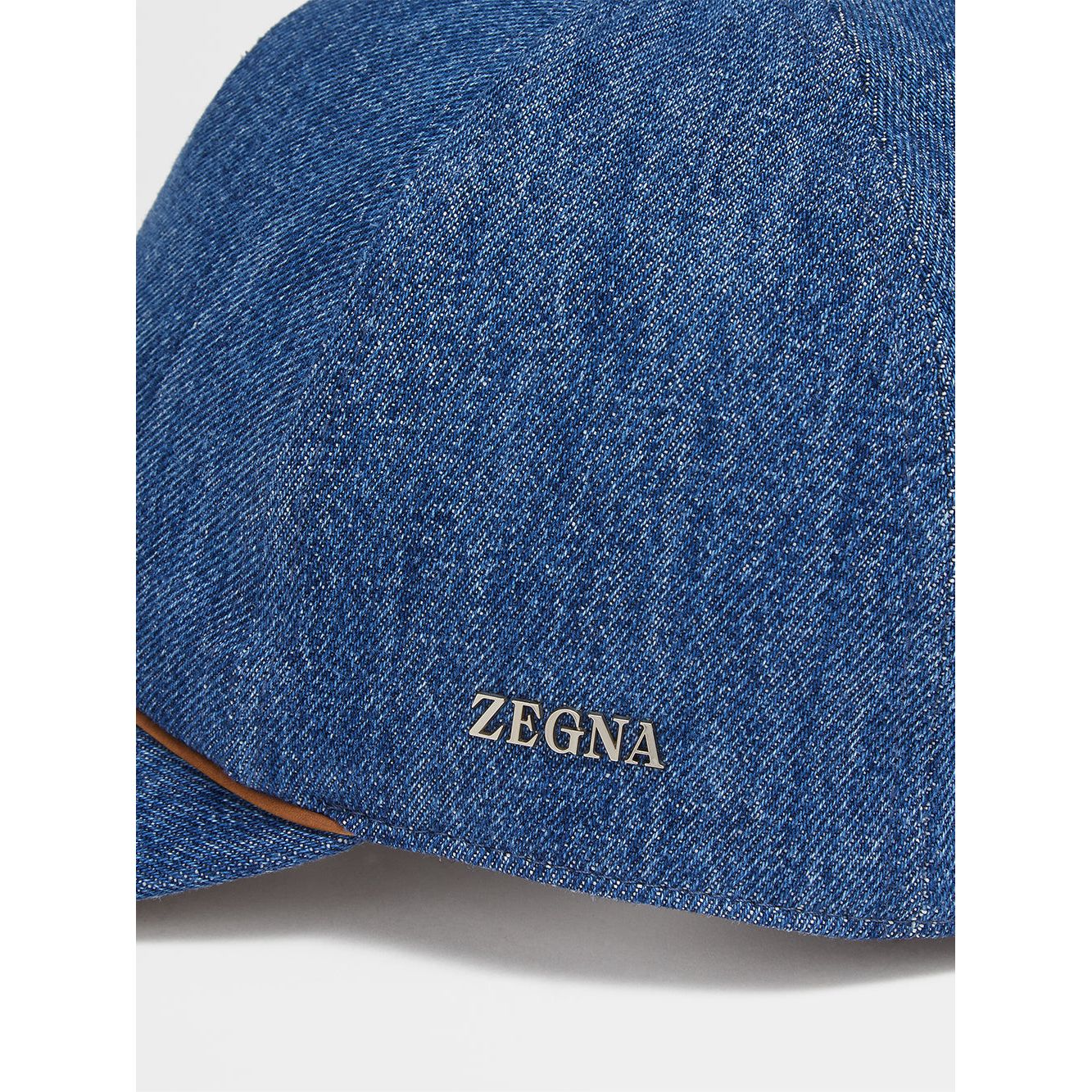 ZEGNA DENIM COTTON BASEBALL CAP