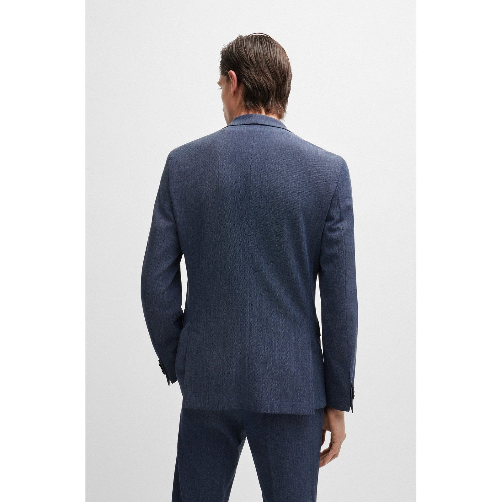 BOSS SLIM-FIT SUIT IN MICRO-PATTERNED PERFORMANCE FABRIC