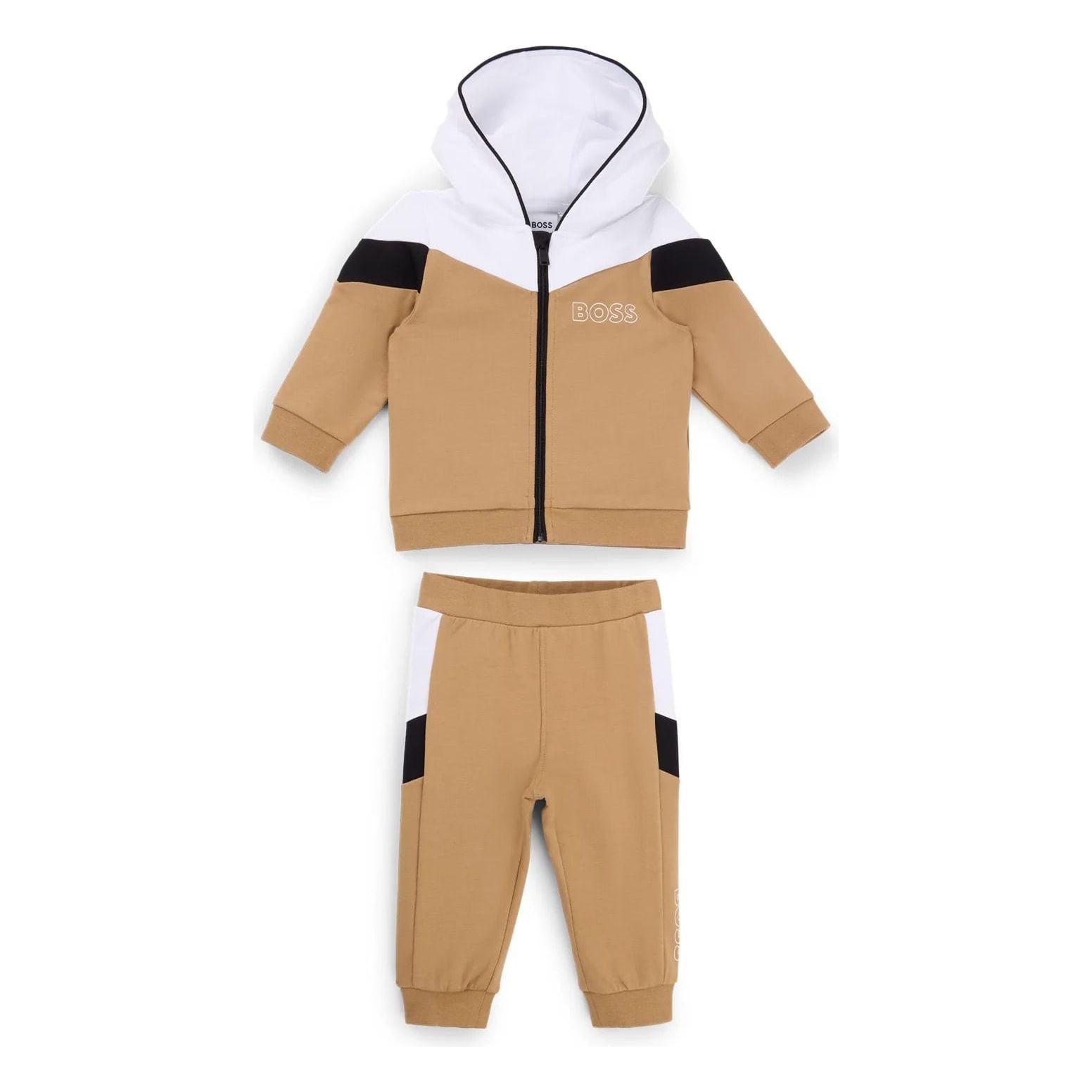 BOSS KIDS BABY TRACKSUIT IN STRETCH COTTON WITH LOGO PRINTS - Yooto