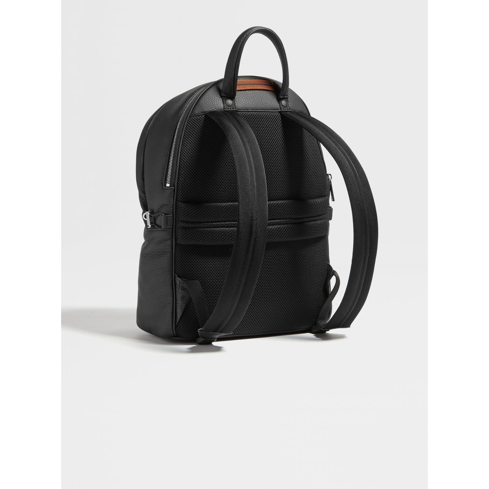 ZEGNA BLACK DEERSKIN HOODIE BACKPACK