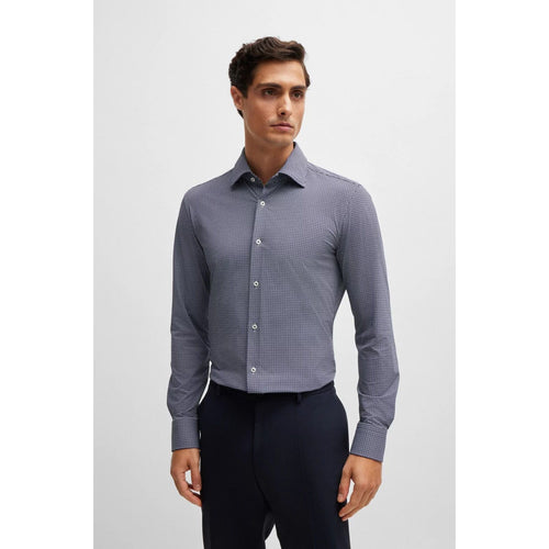 Load image into Gallery viewer, BOSS SLIM-FIT SHIRT IN GEOMETRIC-PRINT PERFORMANCE-STRETCH MATERIAL - Yooto
