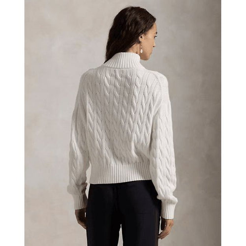 Load image into Gallery viewer, RALPH LAUREN Cable-Knit Cotton Quarter-Zip Jumper
