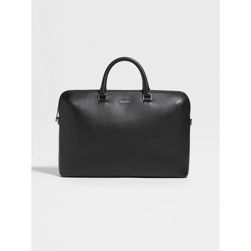 Load image into Gallery viewer, ZEGNA BLACK LEATHER BUSINESS BAG
