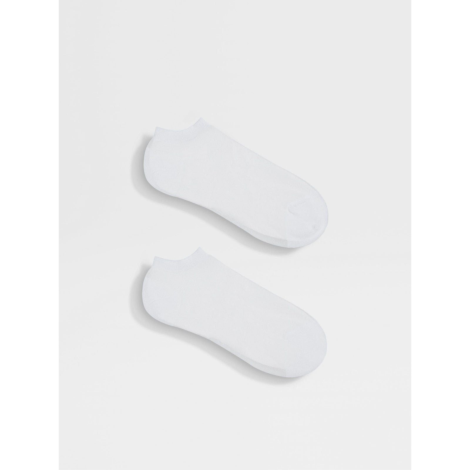 ZEGNA WHITE COTTON BLEND SOCKS