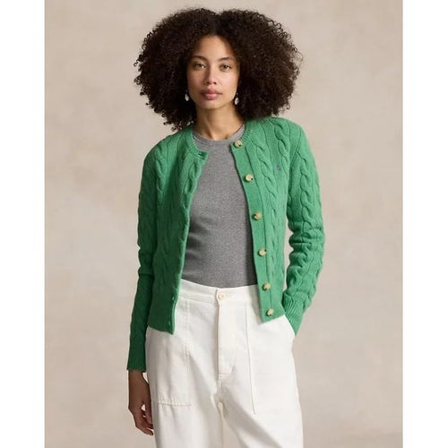 Load image into Gallery viewer, RALPH LAUREN Cable-Knit Wool-Cashmere Cardigan
