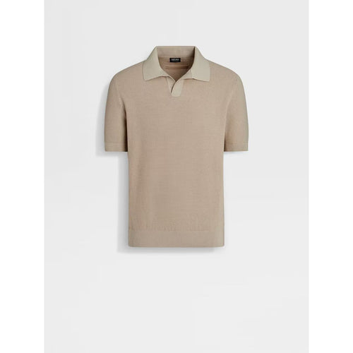 Load image into Gallery viewer, ZEGNA LIGHT BEIGE PREMIUM COTTON POLO SHIRT
