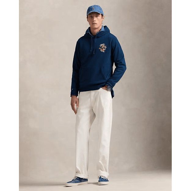 RALPH LAUREN Embroidered Loopback Fleece Hoodie