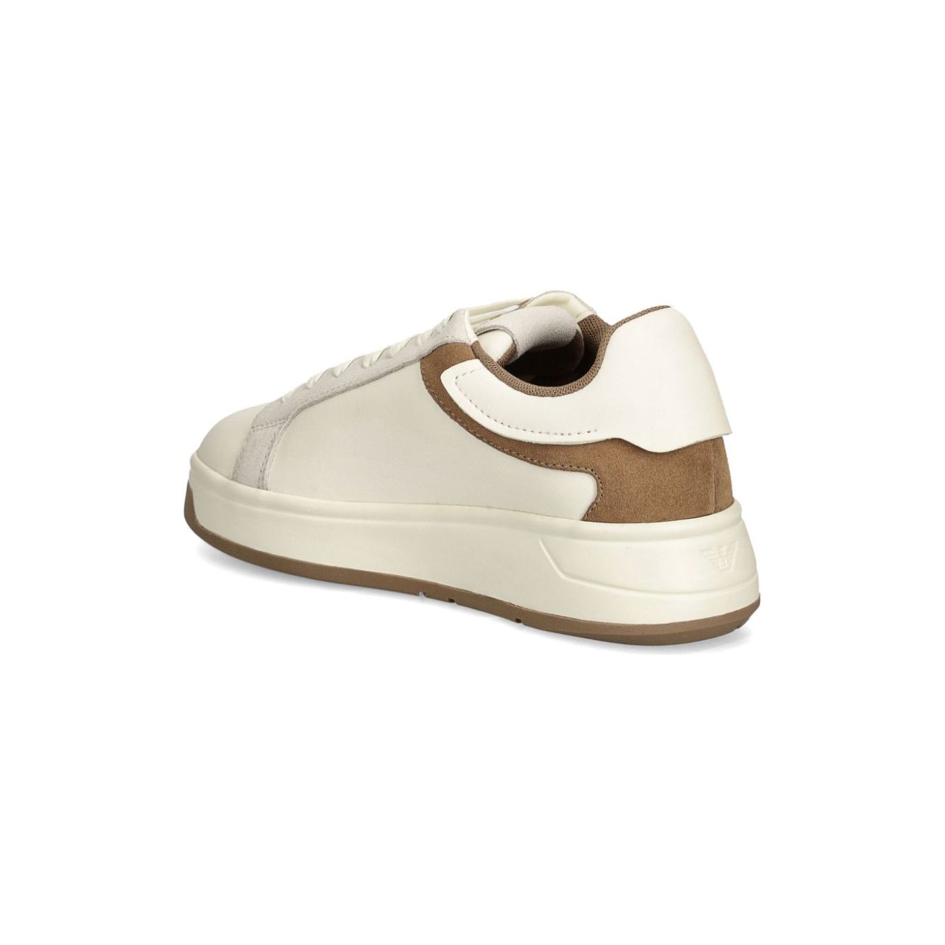 EMPORIO ARMANI logo-plaque leather sneakers