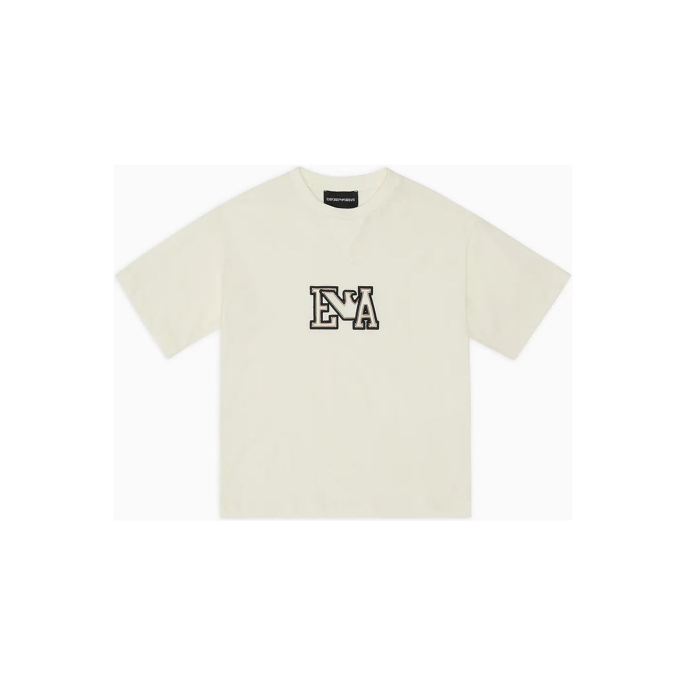 EMPORIO ARMANI KIDS HEAVYWEIGHT JERSEY T-SHIRT WITH EA EMBROIDERY