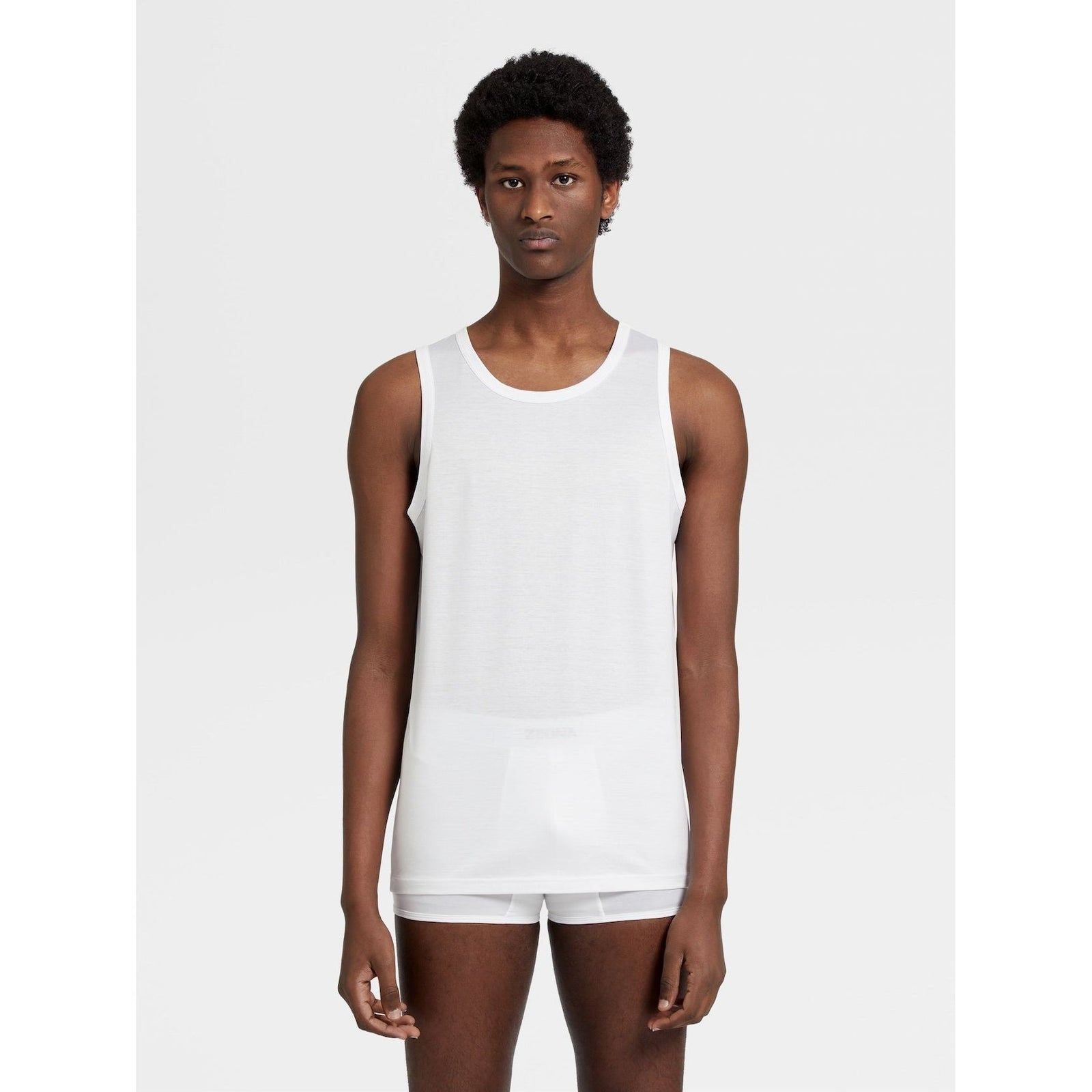 ZEGNA White Filoscozia Cotton Tank