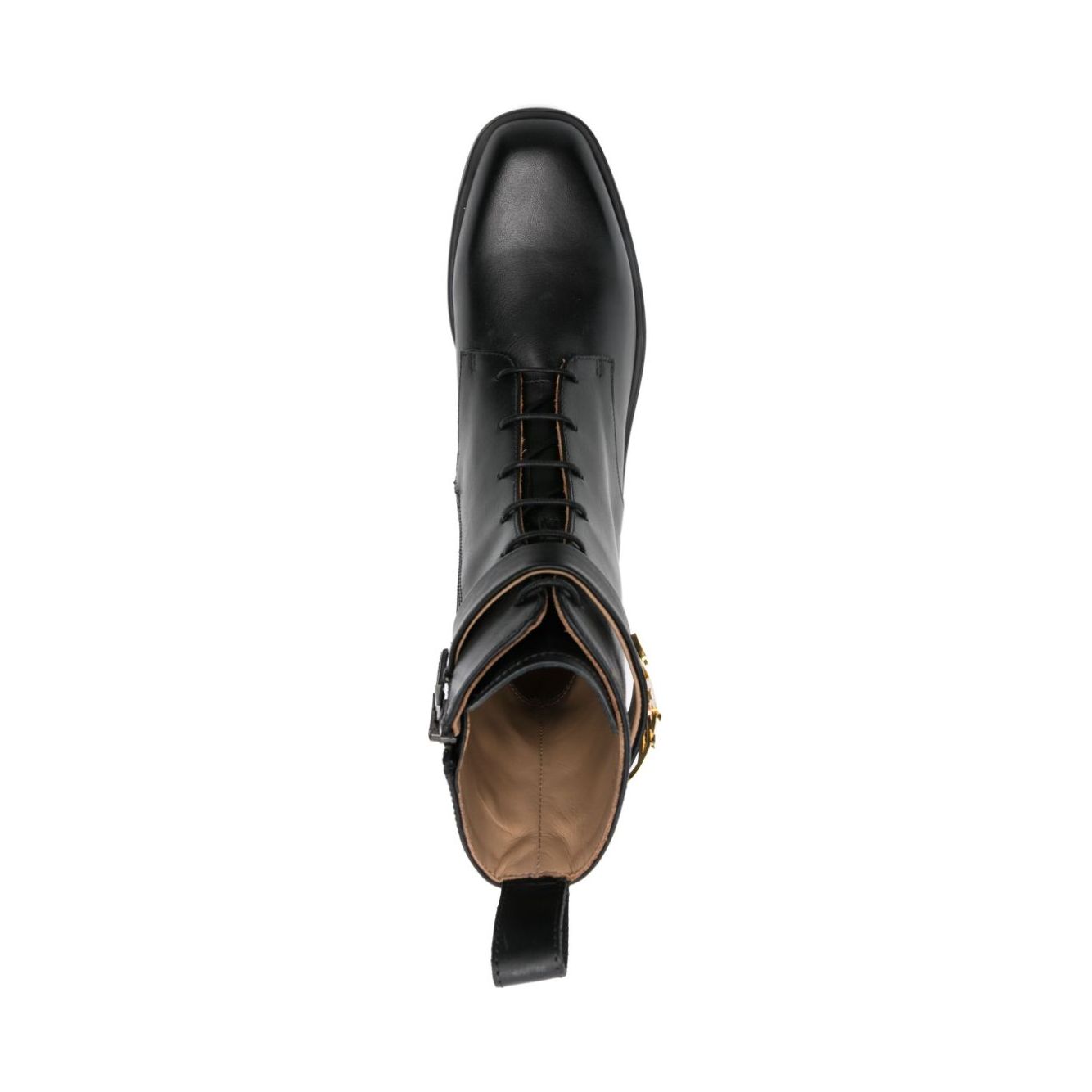 EMPORIO ARMANI Eagle-logo leather boots