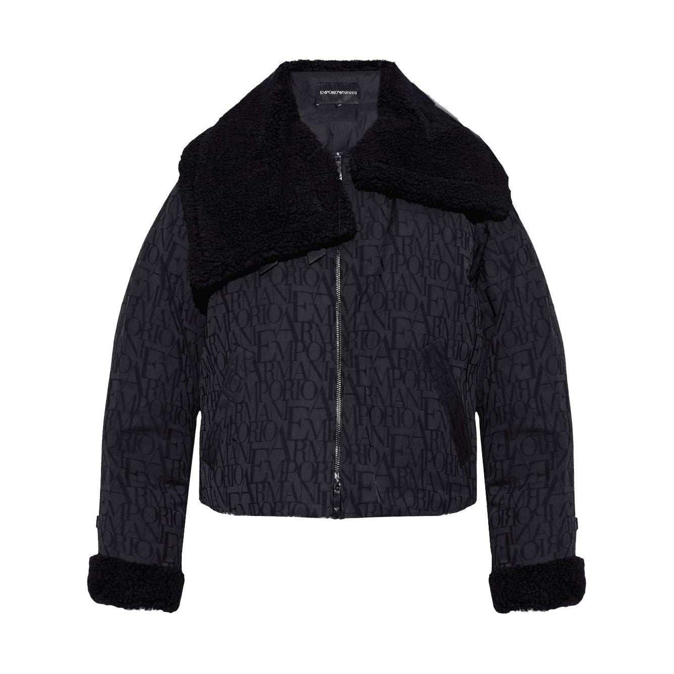 EMPORIO ARMANI fur-trim jacket