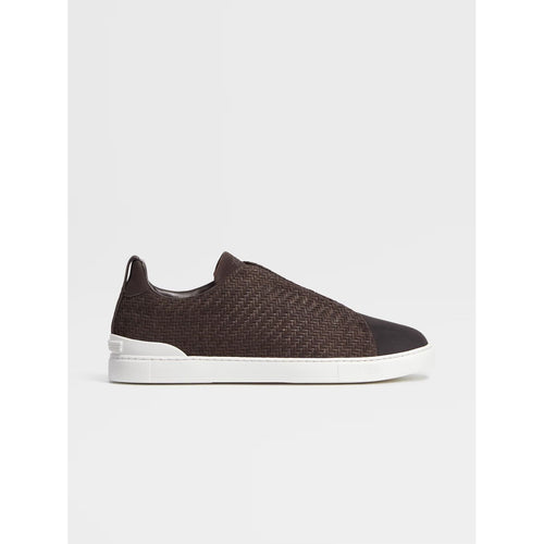 Load image into Gallery viewer, ZEGNA Dark Brown PELLETESSUTA™ Nubuck Triple Stitch™ Sneakers
