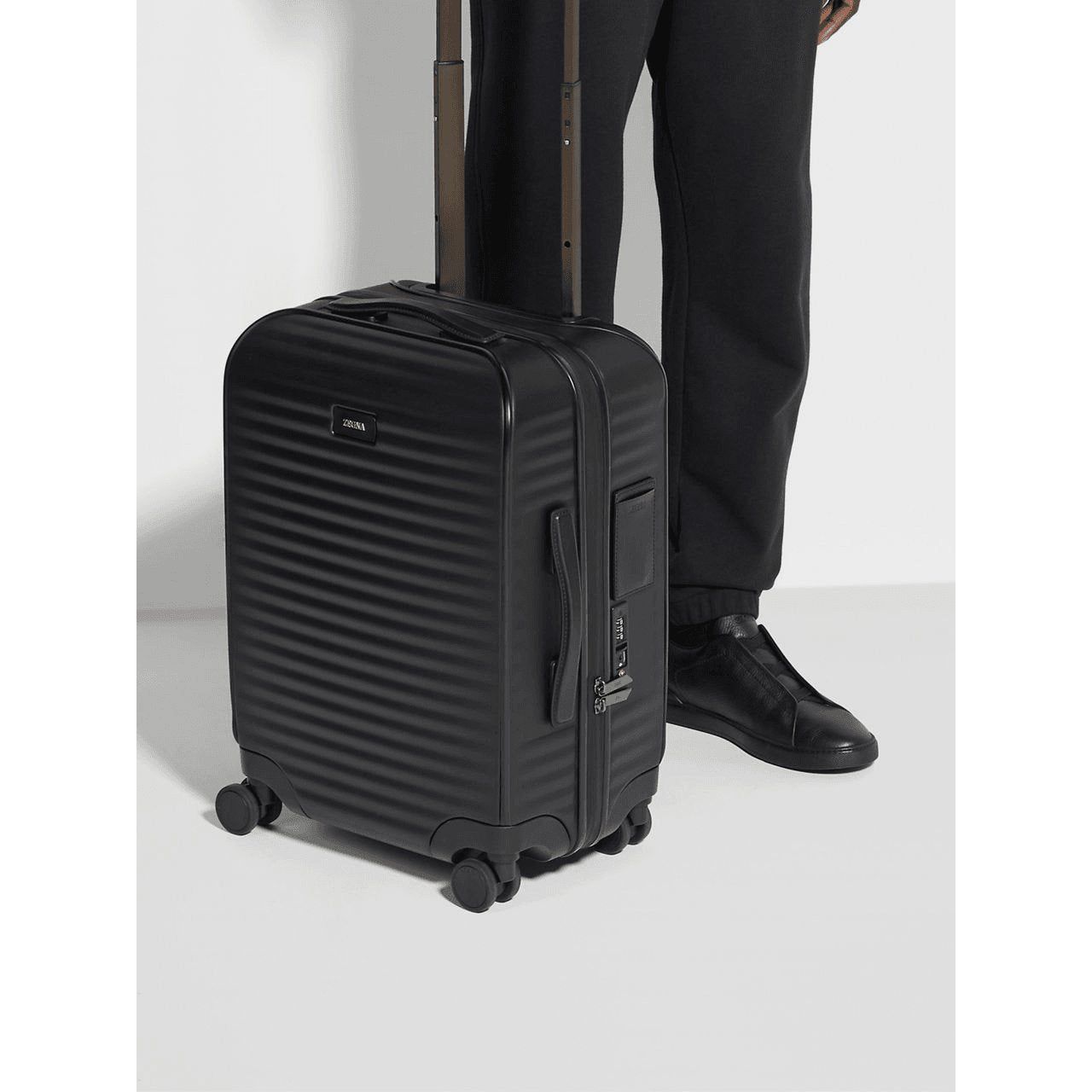 ZEGNA BLACK POLYCARBONATE TROLLEY