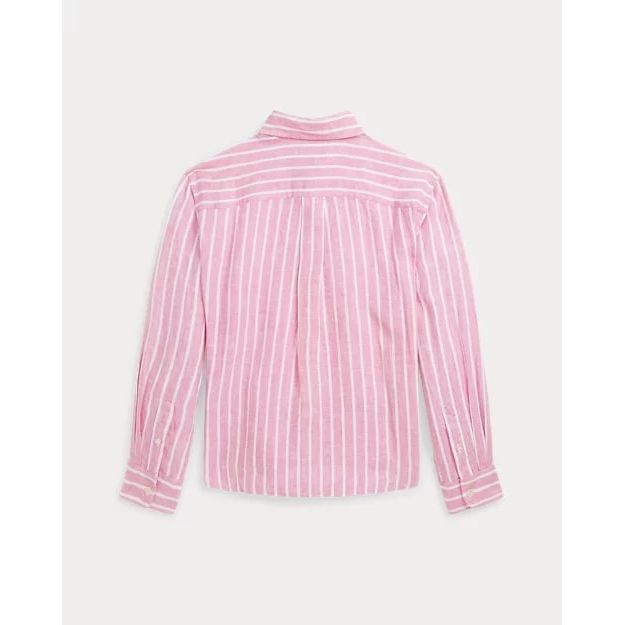 POLO RALPH LAUREN STRIPED LINEN BOXY SHIRT - Yooto