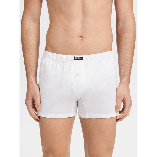 Load image into Gallery viewer, ZEGNA White Filoscozia Cotton Boxer
