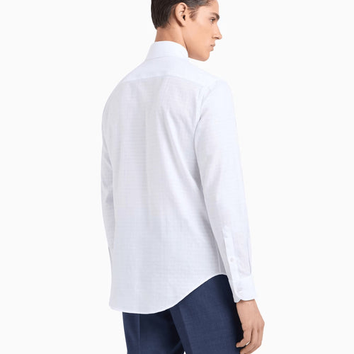 Load image into Gallery viewer, EMPORIO ARMANI grid-pattern cotton shirt
