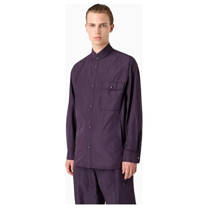 EMPORIO ARMANI WATER-REPELLENT, LIGHTWEIGHT NYLON SHIRT JACKET - Yooto