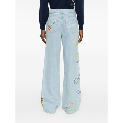 Load image into Gallery viewer, KENZO SUMIRE DRAWN FLOWERS WIDE-LEG JEANS - Yooto
