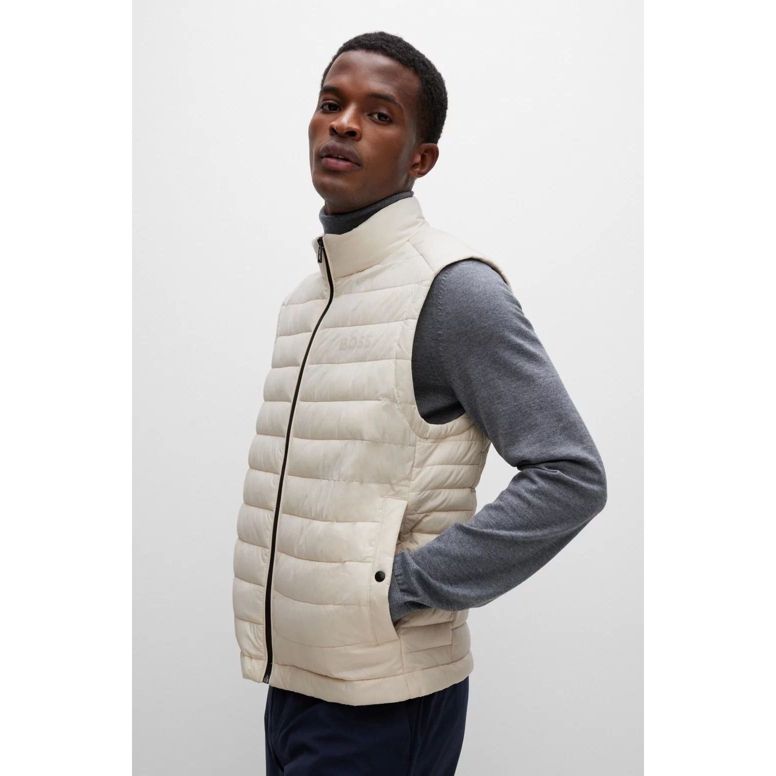 BOSS PACKABLE GILET WITH TONAL LOGO - Yooto