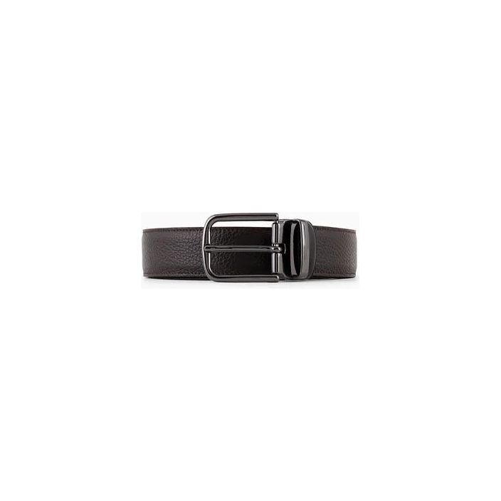 EMPORIO ARMANI REVERSIBLE BELT IN PEBBLED LEATHER - Yooto