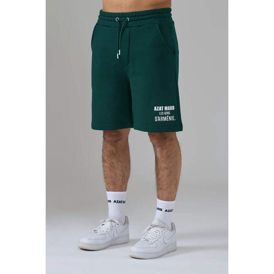 AZAT MARD LES GENS HEATHER GREEN WITH BLUE SHORTS