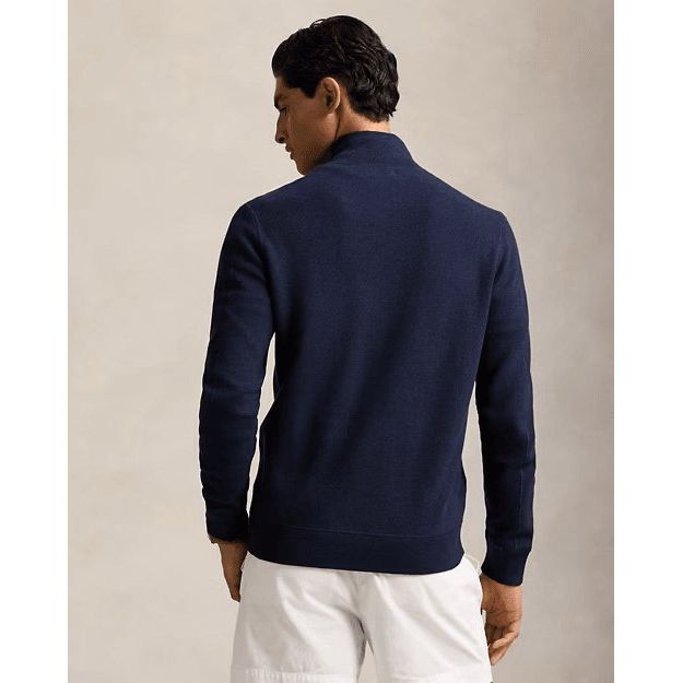 RALPH LAUREN Mesh-Knit Cotton Full-Zip Jumper