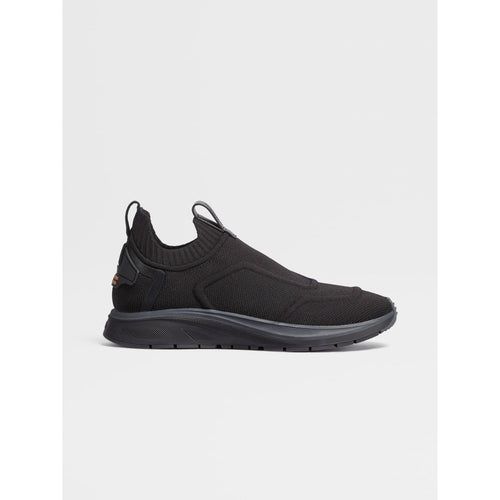 Load image into Gallery viewer, ZEGNA Black Techmerino™ Sock Slip-on Sneakers
