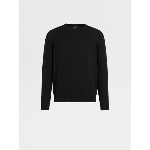 Load image into Gallery viewer, ZEGNA Black Cashco Crewneck
