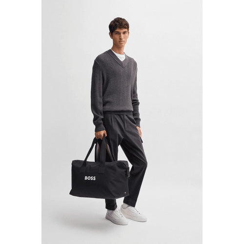 Load image into Gallery viewer, BOSS Contrast-logo holdall with detachable strap
