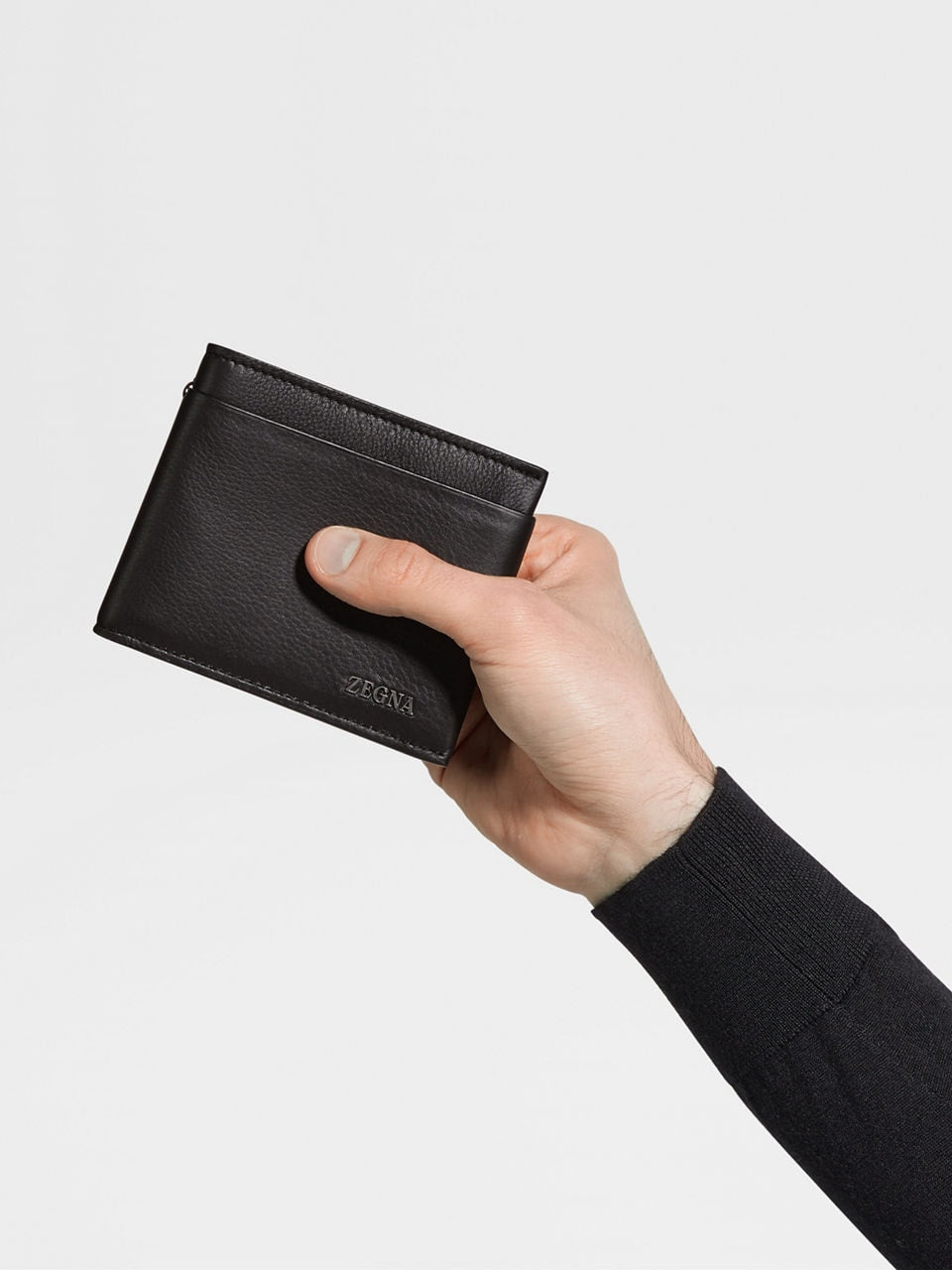 ZEGNA DARK BROWN SECONDSKIN BILLFOLD WALLET