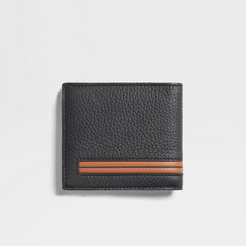 Load image into Gallery viewer, ZEGNA BLACK DEERSKIN BILLFOLD WALLET
