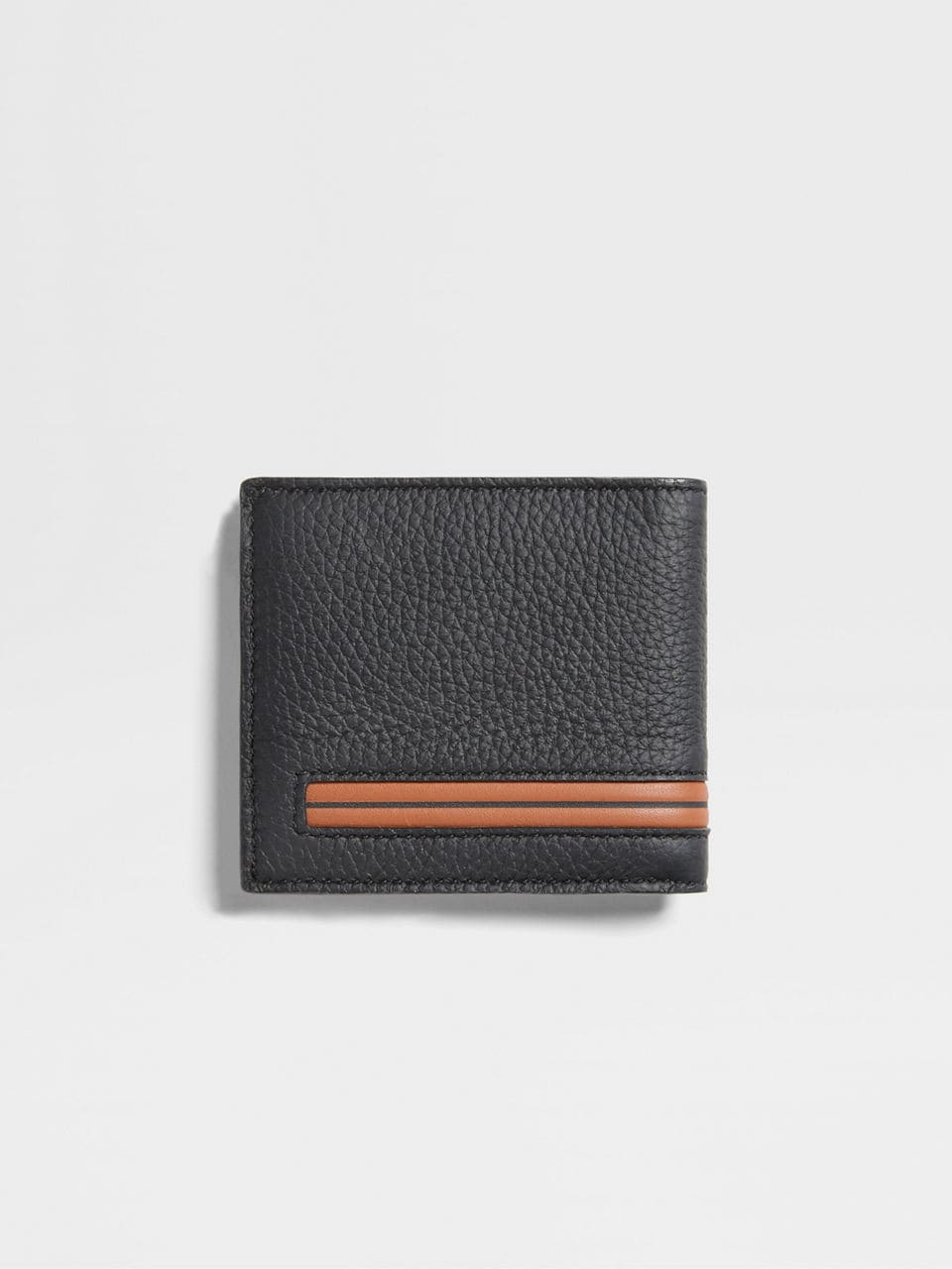 ZEGNA BLACK DEERSKIN BILLFOLD WALLET