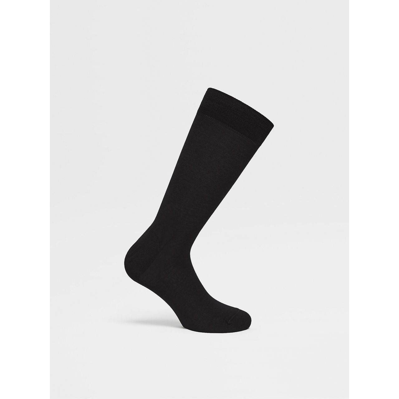 ZEGNA BLACK COTTON BLEND SOCKS