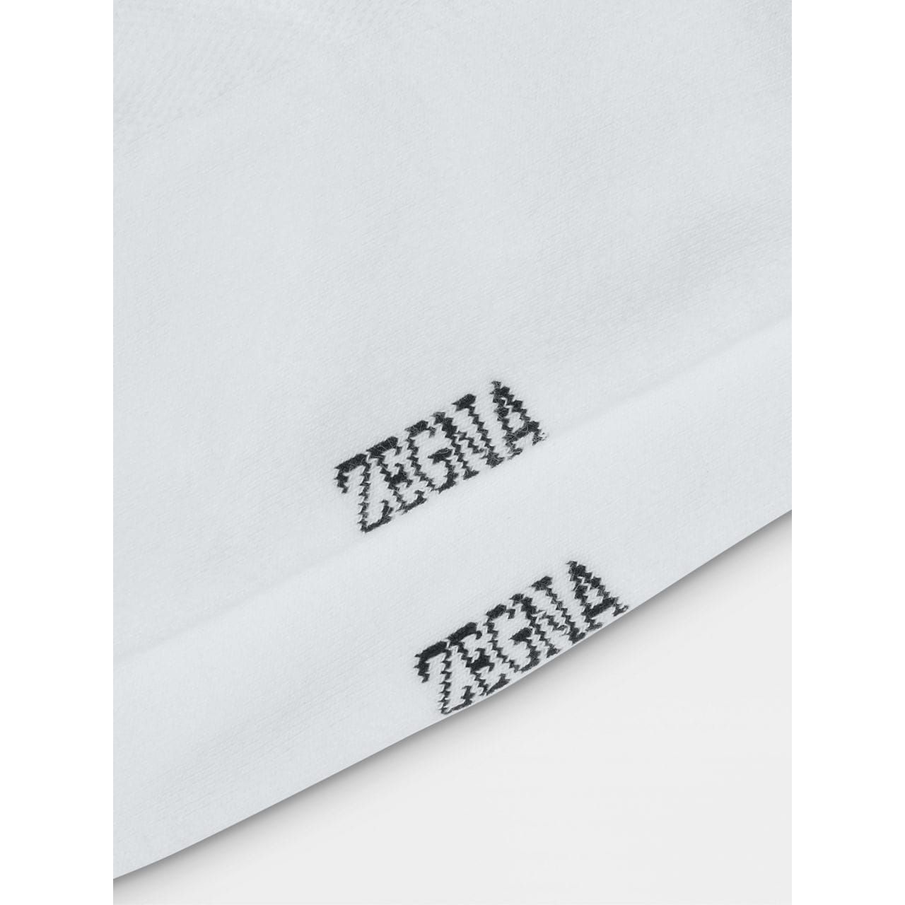 ZEGNA WHITE COTTON BLEND SOCKS