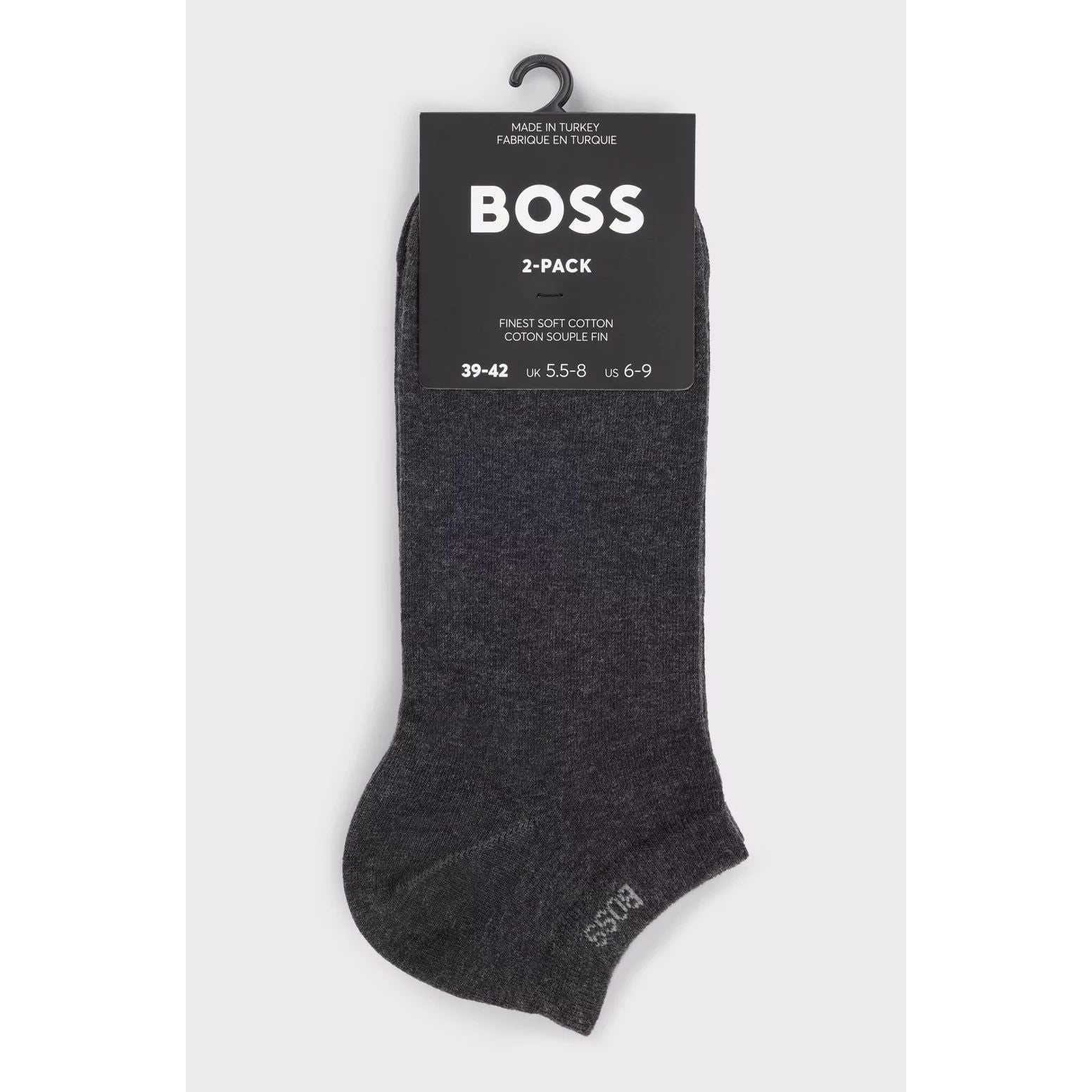 BOSS TWO-PACK OF ANKLE-LENGTH SOCKS IN STRETCH FABRIC