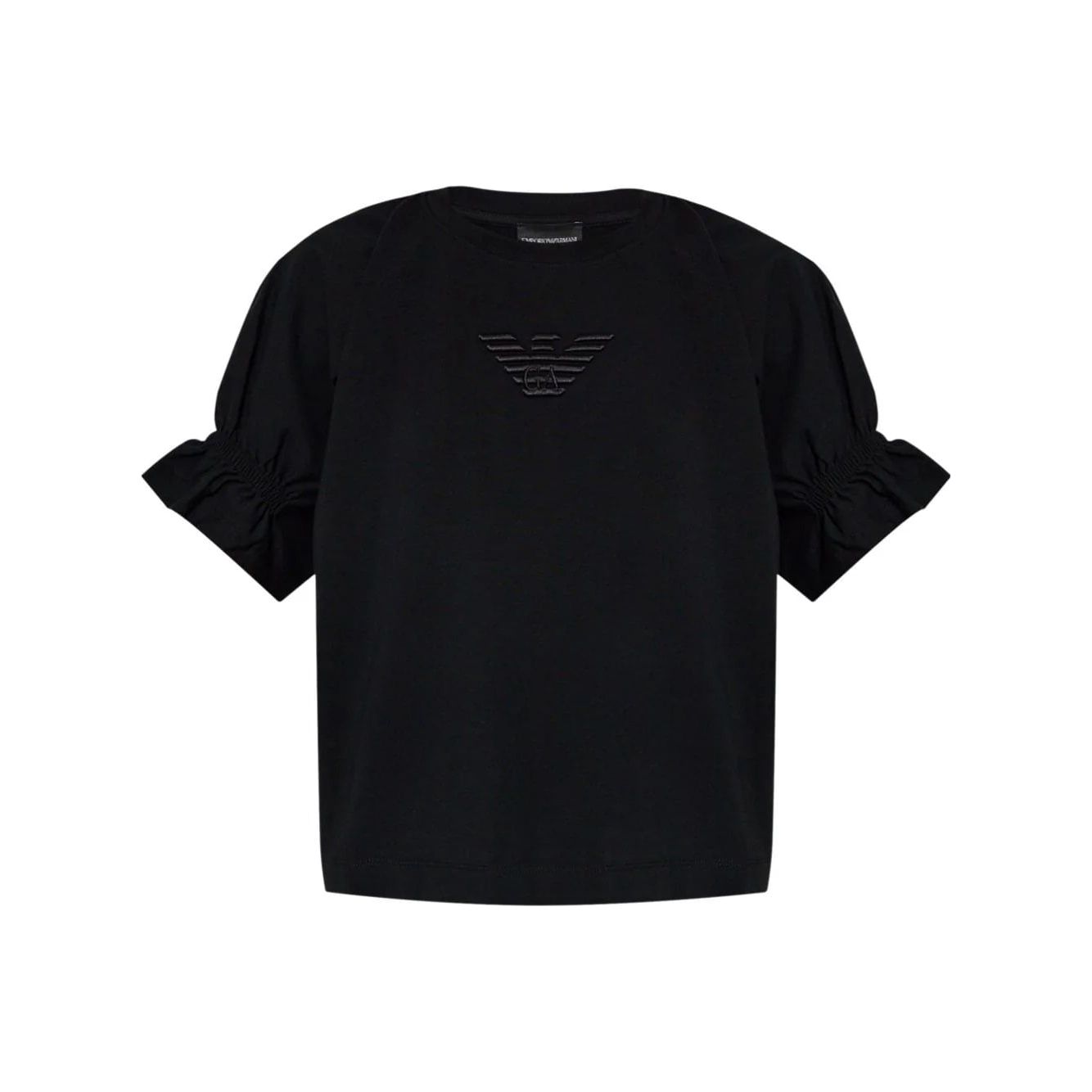 EMPORIO ARMANI logo-embroidered cotton T-shirt