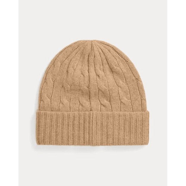 RALPH LAUREN Cable-Knit Wool-Cashmere Beanie