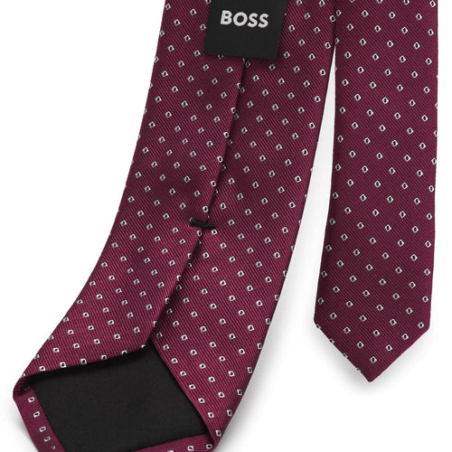 Load image into Gallery viewer, BOSS Silk-blend tie with jacquard-woven pattern
